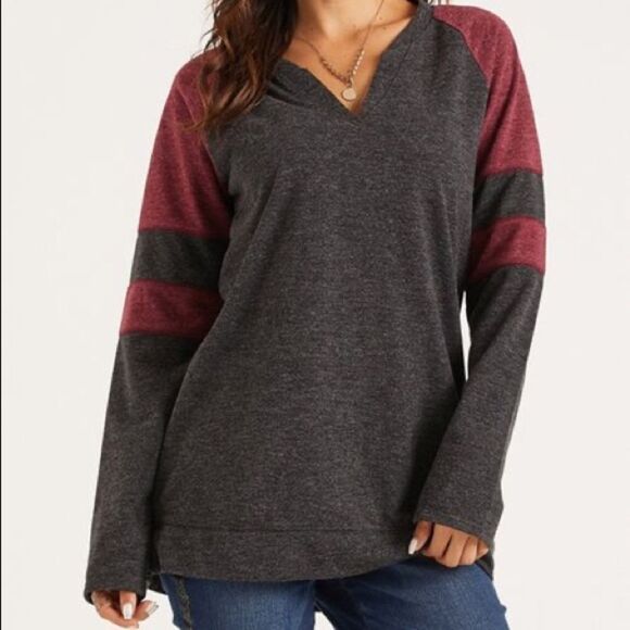 NWT Charcoal & Raisin Color sweatshirt - Picture 3 of 3